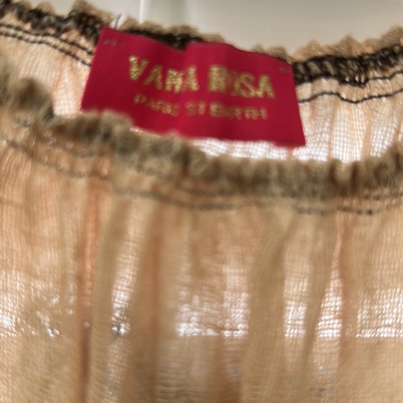 Vanity Rosa linen and lace Saint Barth mini dress tunic top. One size.  EUC - Picture 2 of 8